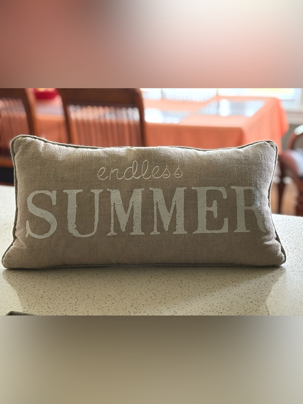 Endless summer display pillow